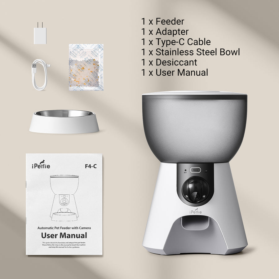 F4-C Automatic Cat Feeder with Camera